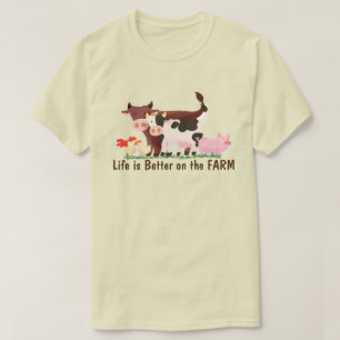 FANG IST BESSER AUF DEM FARM Fun Animal Zitat T-Shirt