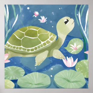 Fang mich, wenn du kannst Schildkröte Poster