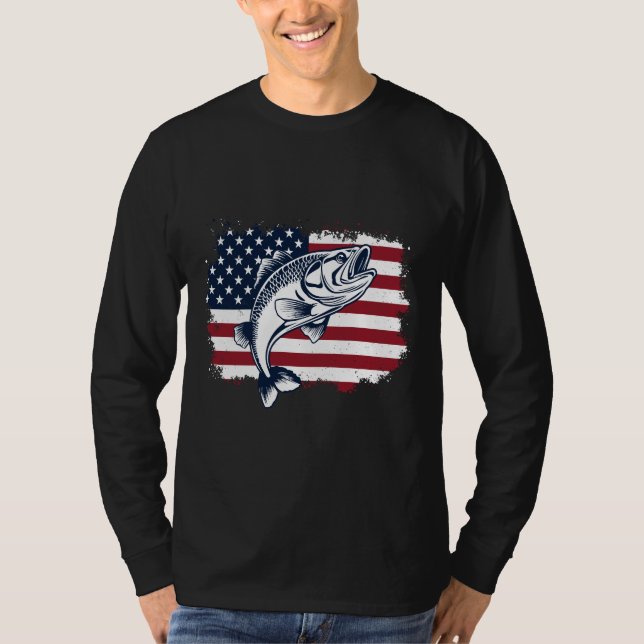 Fang T Shirt USA Fischereiflagge (Vorderseite)