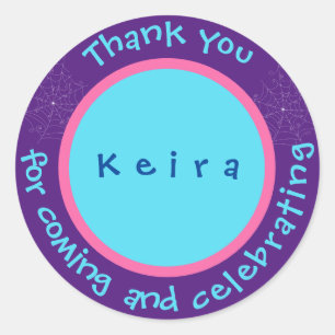 Fang-tastic Spideweb Danke Siegel-Aufkleber-Etiket Runder Aufkleber