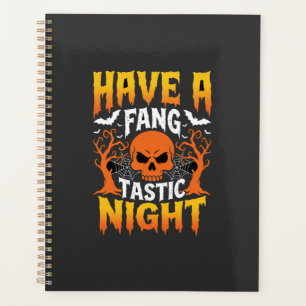 Fang-Tastische Nacht Halloween-Totenkopf und Flede Planer
