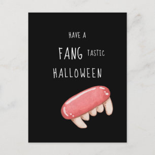 Fang-tastisches Halloween   Spooky Vampire Fangs  Feiertagspostkarte