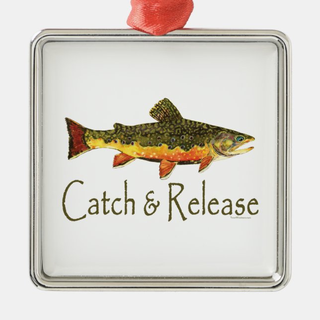 Fang- und Freilandfischerei Ornament Aus Metall (Vorne)