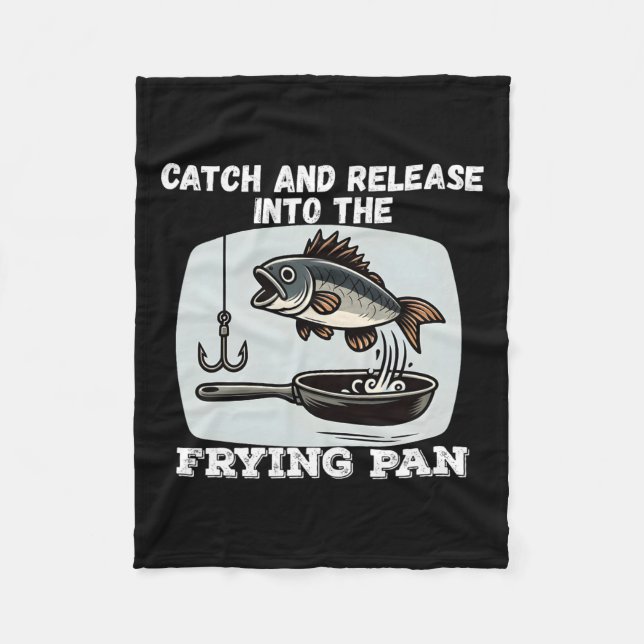 Fang und Freisetzung in den Fisch-Pan-Spaß Fleecedecke (Vorderseite)