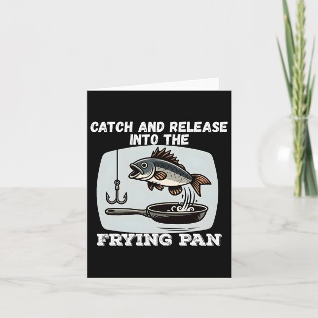 Fang und Freisetzung in den Fisch-Pan-Spaß Karte (Vorderseite)