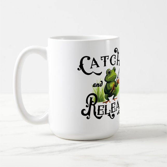 Fang- und Freisetzungsfrosch Kaffeetasse (Links)