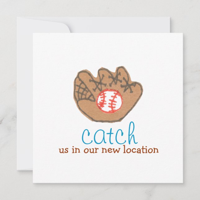 "Fang uns an unserem neuen Standort" Adresswechsel Ankündigung (Vorderseite)