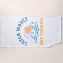 Fang Wellen nicht Besorgnis erregend - Funny Summe Strandtuch