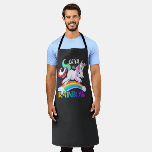 Fange das Regenbogen-Einhorn-Design Schürze