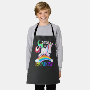 Fange das Regenbogen-Einhorn-Design Schürze