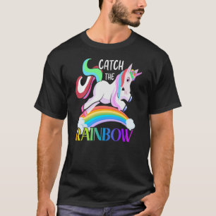 Fange das Regenbogen-Einhorn-Design T-Shirt