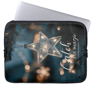 Fange den magischen Stern Weihnachten Laptopschutzhülle