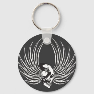 Fanged Skull mit Flügeln Schlüsselanhänger