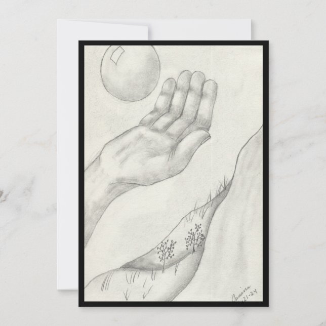 Fangen oder werfen? -flach einladung (Vorderseite)