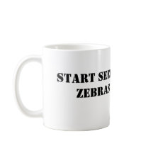 Fangen Sie an, Zebras-Tasse zu sehen