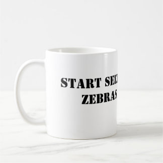 Fangen Sie an, Zebras-Tasse zu sehen Tasse