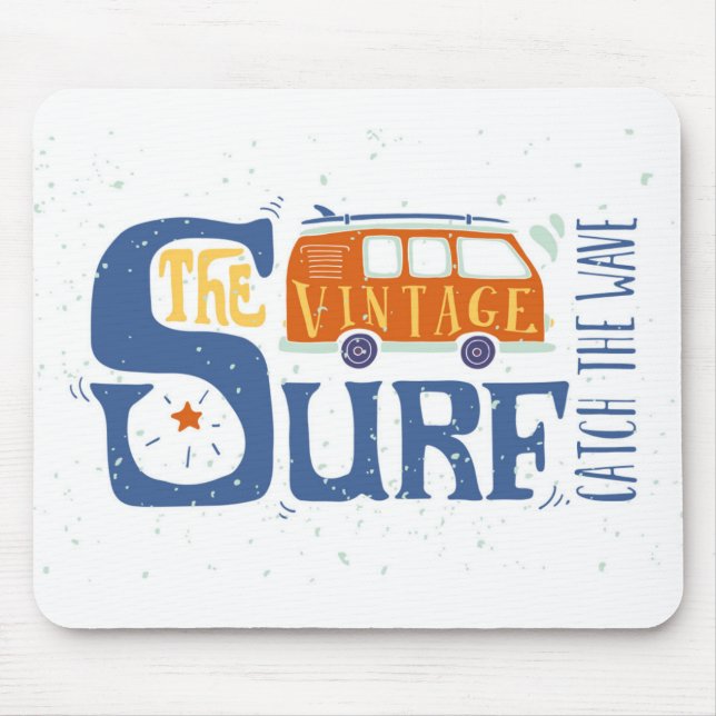 Fangen Sie das Wellen-Plakat Mousepad (Vorne)