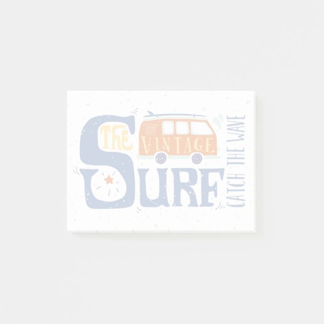 Fangen Sie das Wellen-Plakat Post-it Klebezettel (Vorderseite)