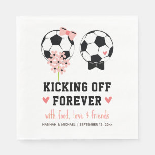 Fangen Sie die Fußball-Hochzeit ab Serviette
