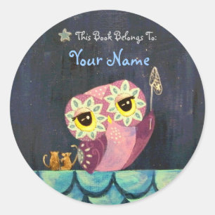 Fangen Sie einen fallenden Stern - dieses Buch Runder Aufkleber