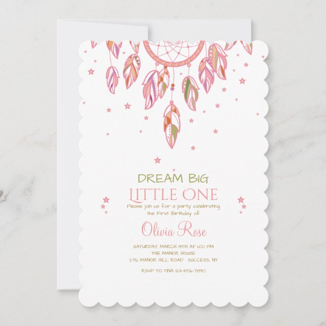 Fangen Sie einen Traum Einladung (Vorderseite)