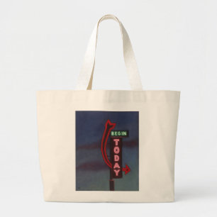 Fangen Sie heute 2009 an Jumbo Stoffbeutel