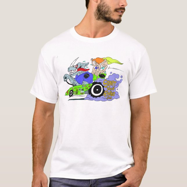 Fangen Sie Ihr Nashorn an, Ratte Fink zu laufen T-Shirt (Vorderseite)