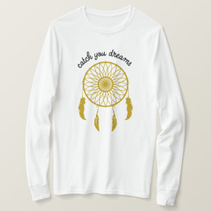 Fangen Sie Ihren Traum Gold Dream Catcher T-Shirt
