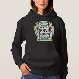 Fangen Sie mit Jesus Ketchup Hoodie Funny Christli