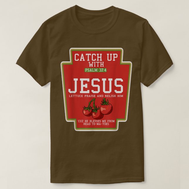 Fangen Sie mit Jesus Lazy Halloween Kostüm Pun Chr T-Shirt (Design vorne)