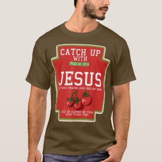 Fangen Sie mit Jesus Lazy Halloween Kostüm Pun Chr T-Shirt
