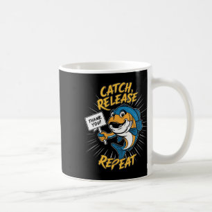 Fangen und Freilassen Lustiges Angeln Kaffeetasse