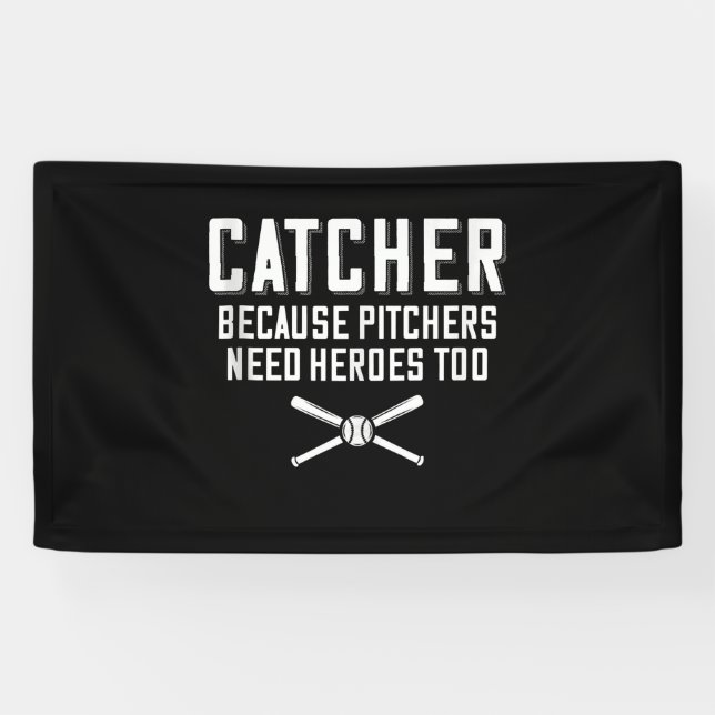 Fangen, weil Pitchers Helden zu Baseball brauchen Banner (Horizontal)