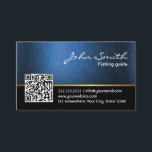 Fangführer Navy Beruflicher QR-Code Visitenkarte<br><div class="desc">Royal QR Code Fishing Guide Business Card.</div>