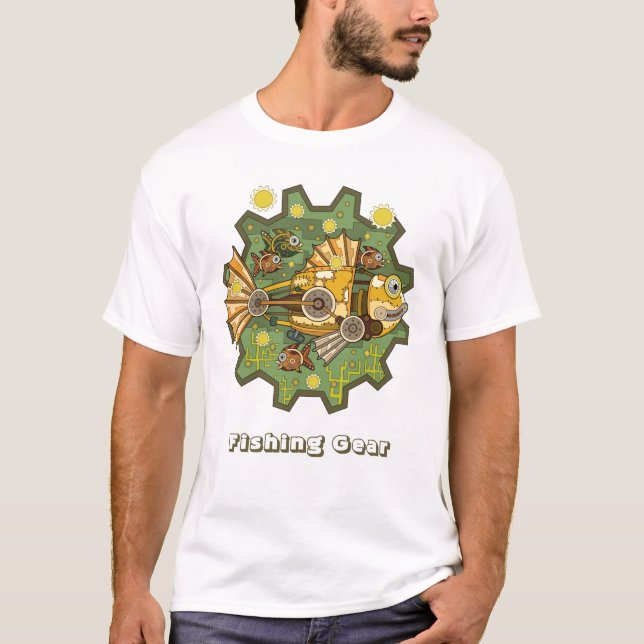 Fanggerät, Funny Fisherman T-Shirt (Vorderseite)
