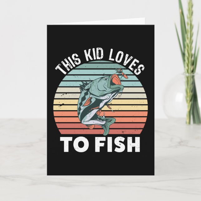 Fanggeschenk für Kinder Kinder Fisch Fisch Fisch Karte (Vorderseite)