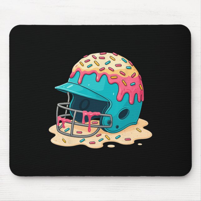Fanghelm mit Gesichtsmaske verkaufen Eiscreme trop Mousepad (Vorne)