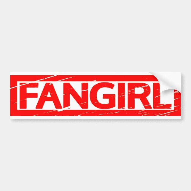 Fangirl-Briefmarke Autoaufkleber (Vorne)