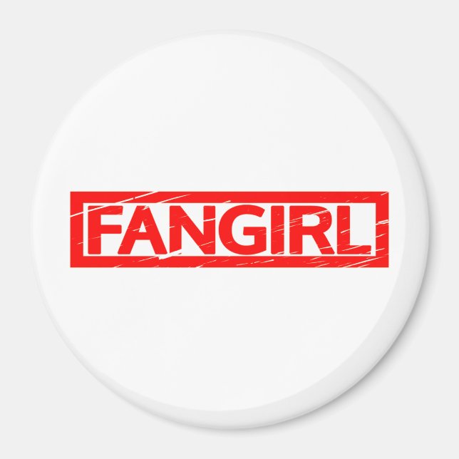 Fangirl-Briefmarke Magnet (Vorne)