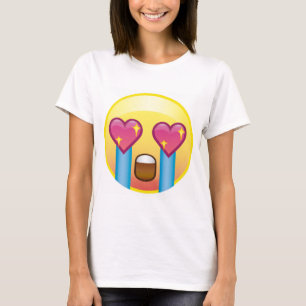 Fangirl regte schreiende Liebe glückliche Emoji T-Shirt