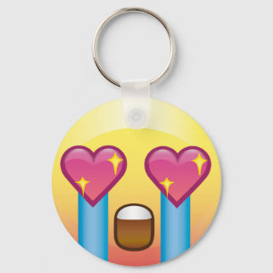 Fangirl regte schreienden Liebe glücklichen Emoji Schlüsselanhänger