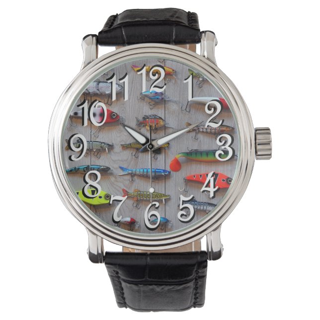 Fanglures sind für Fischer ein Geschenk geworden Armbanduhr (Vorderseite)