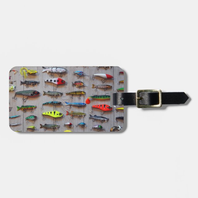 Fanglures sind zu Gunsten von Fischern geworden Gepäckanhänger (Vorderseite horizontal)