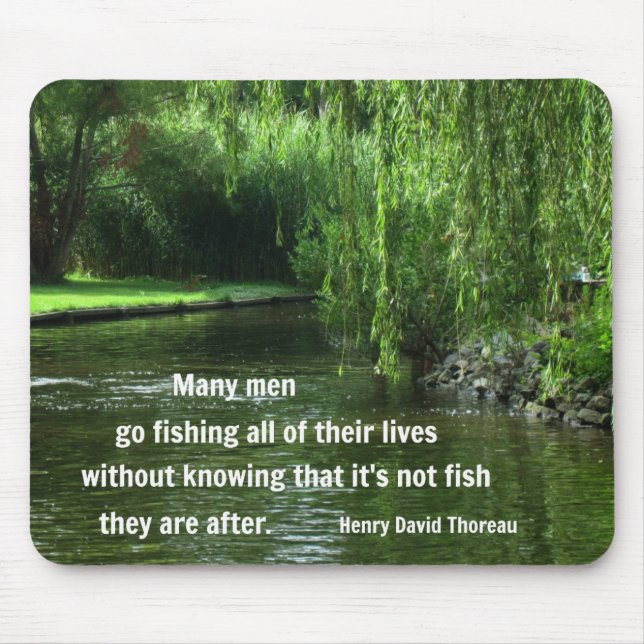 Fangquote von H.D. Thoreau Mousepad (Vorne)