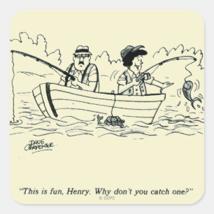 Fangreise Quadratischer Aufkleber