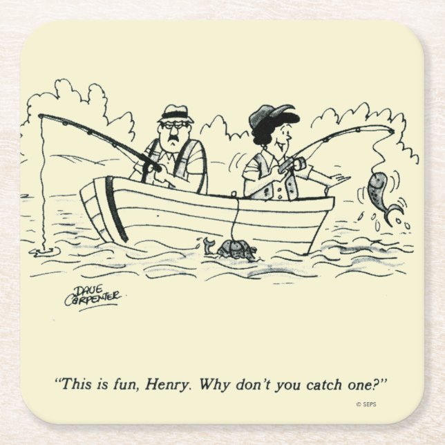 Fangreise Rechteckiger Pappuntersetzer (Vorderseite)