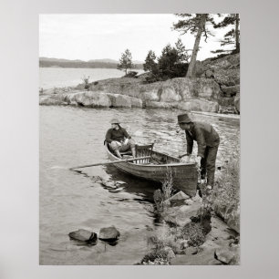 Fangreise Whitefish Bay, 1906. Vintages Foto Poster