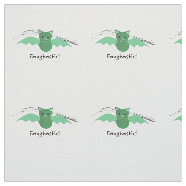 Fangtastic Green Bat Stoff (Muster)
