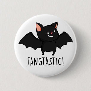 Fangtastischer lustiger Halloween-Wortwitz  Button
