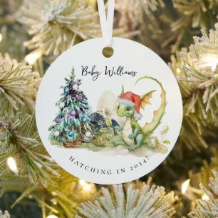 Fangtätigkeit 2024   Baby Dragon Eggs Zodiac Ornament Aus Metall